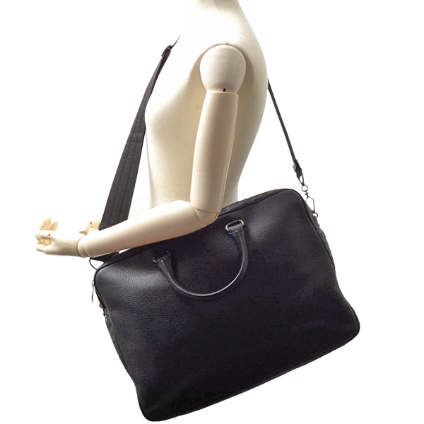 ボッテガヴェネタ バッグ メンズ イントレチャート ビジネスショルダーバッグ 2WAY ブラック BOTTEGA VENETA 中古