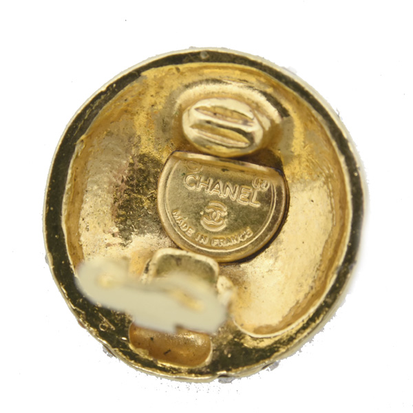 シャネル イヤリング レディース　ラインストーン ロゴ イヤリング ゴールド CHANEL 中古