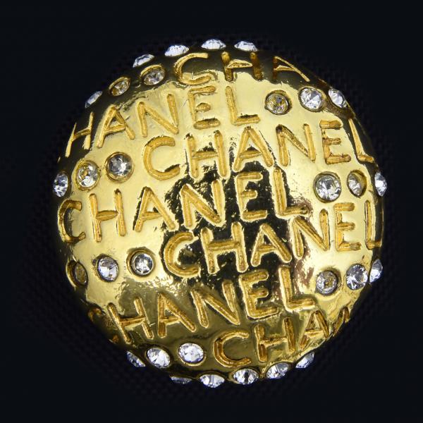 シャネル イヤリング レディース　ラインストーン ロゴ イヤリング ゴールド CHANEL 中古