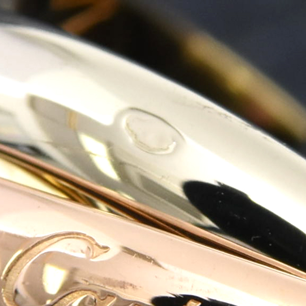 カルティエ 指輪 ユニセックス トリニティ リング 22号 ゴールド Cartier 750YG×WG×PG 中古