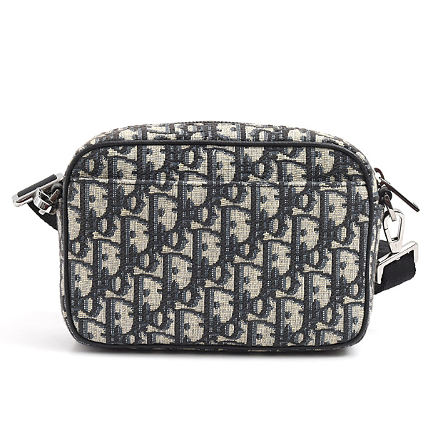 クリスチャンディオール バッグ レディース メンズ オブリーク サファリバッグ ミニ ジャガード ブラック Christian Dior 2ESWS011YKY 中古