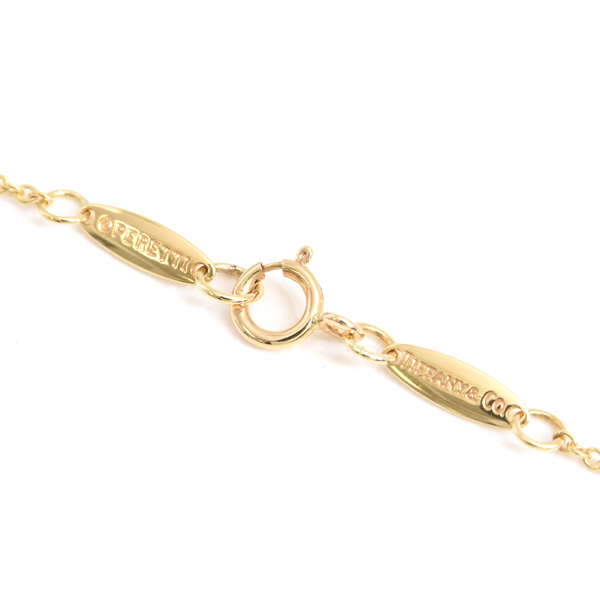 ティファニー ネックレス レディース オープンハート イエローダイヤ ネックレス ゴールド TIFFANY 750YG 中古