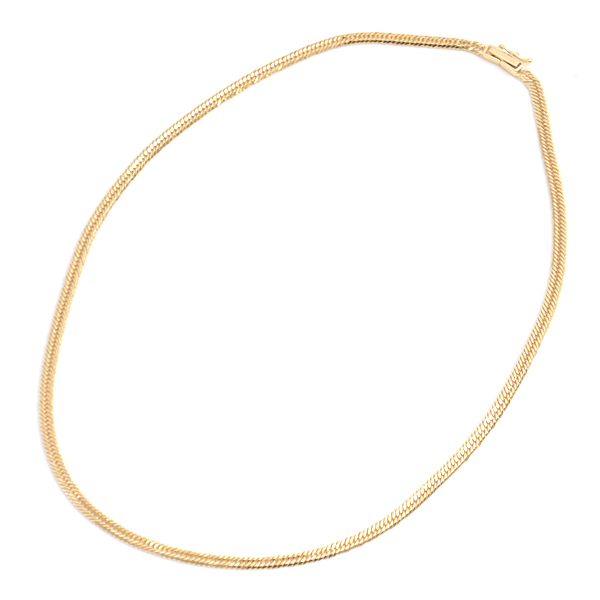 喜平 ネックレス K18 8面カット トリプル 10g 40cm 造幣局検定刻印入 メンズ レディース チェーン イエローゴールド YG 中古
