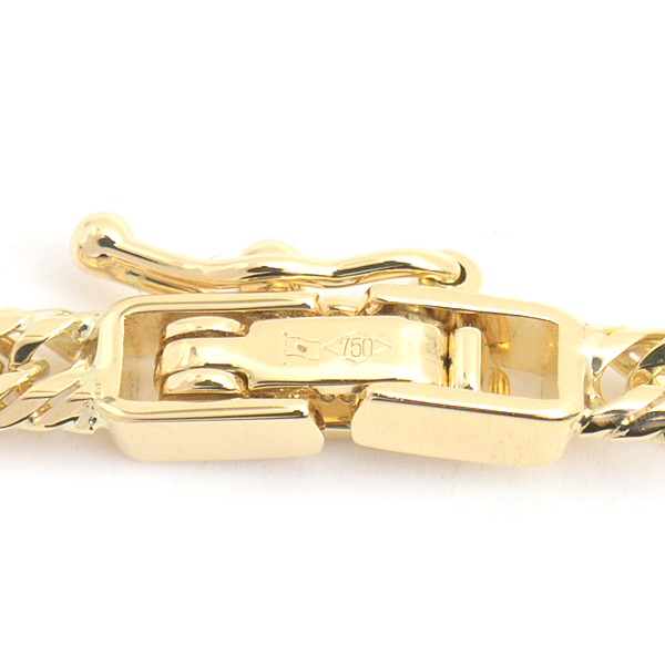 喜平 ネックレス K18 8面カット トリプル 10g 40cm 造幣局検定刻印入 メンズ レディース チェーン イエローゴールド YG 中古