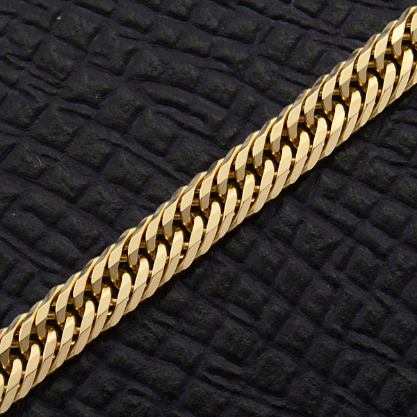 喜平 ネックレス K18 8面カット トリプル 10g 40cm 造幣局検定刻印入 メンズ レディース チェーン イエローゴールド YG 中古