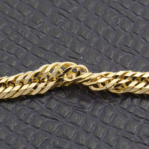 喜平 ネックレス K18 8面カット トリプル 10g 40cm 造幣局検定刻印入 メンズ レディース チェーン イエローゴールド YG 中古