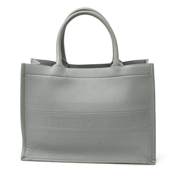 クリスチャンディオール バッグ レディース ブックトート ミディアム ハンドバッグ グレー Christian Dior 中古