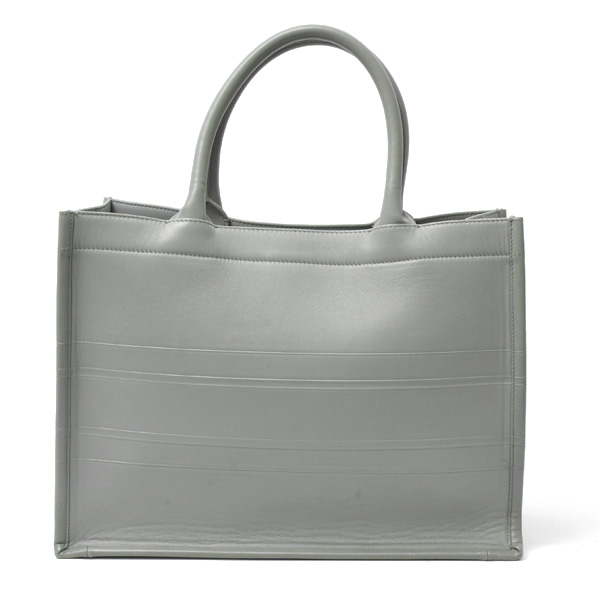 クリスチャンディオール バッグ レディース ブックトート ミディアム ハンドバッグ グレー Christian Dior 中古