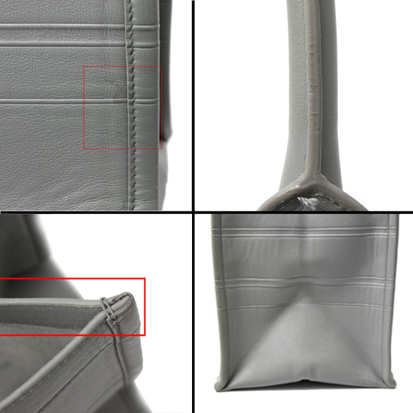 クリスチャンディオール バッグ レディース ブックトート ミディアム ハンドバッグ グレー Christian Dior 中古