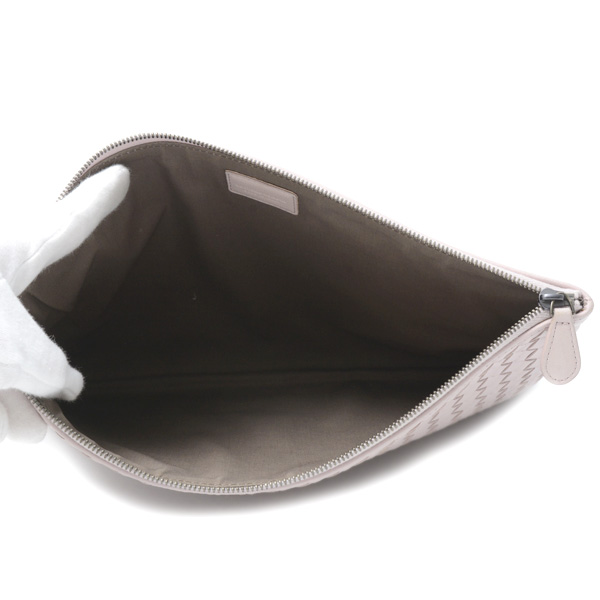 ボッテガヴェネタ バッグ レディース イントレチャート クラッチバッグ レザー ピンク系 BOTTEGA VENETA 中古