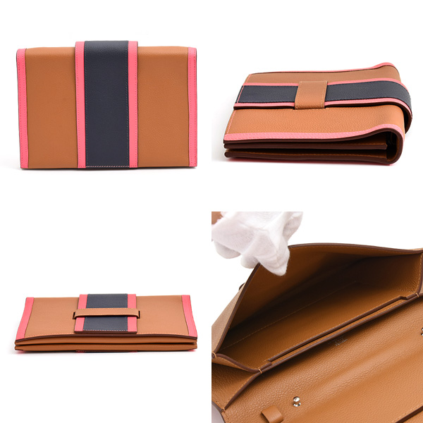 エルメス バッグ レディース Hパッサン 2WAY ショルダーバッグ クラッチ Y刻印 エバーカラー ゴールド ブラウン HERMES 中古