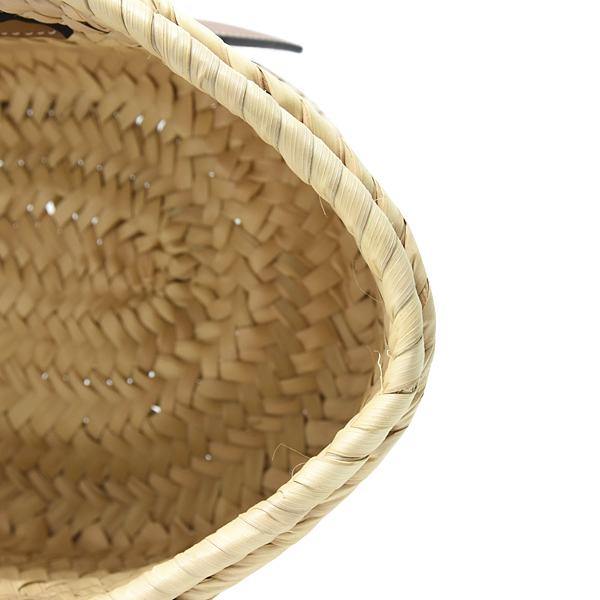 ロエベ バッグ レディース バスケットバッグ スモール アナグラム パームリーフ×カーフ ナチュラル×タン(ブラウン) LOEWE 327.02.S93 中古