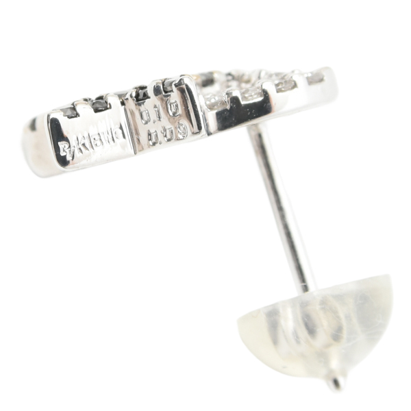 ポンテヴェキオ ピアス レディース スター ムーン ピアス ダイヤモンド ブラックダイヤモンド D0.10ct 0.09ct K18WG PONTE VECCHIO 中古