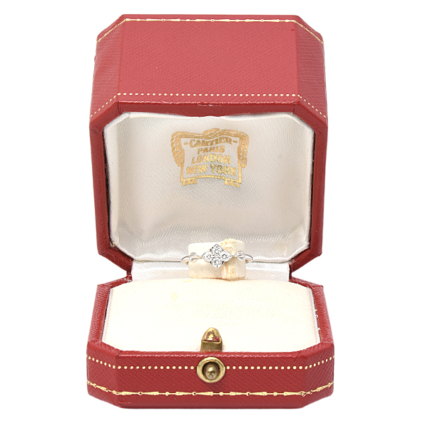 カルティエ リング レディースリング ヒンドゥ リング ダイヤモンド 750WG 49 実寸9号 Cartier 中古