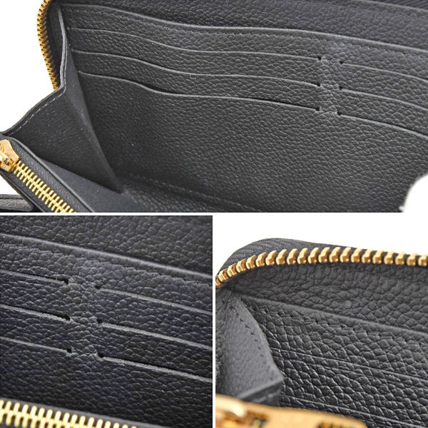 ルイヴィトン 財布 レディース モノグラムアンプラント ジッピーウォレット ブラックベージュ 長財布 Louis Vuitton M80481 中古