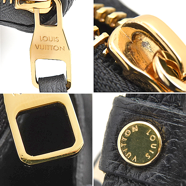 ルイヴィトン 財布 レディース モノグラムアンプラント ジッピーウォレット ブラックベージュ 長財布 Louis Vuitton M80481 中古