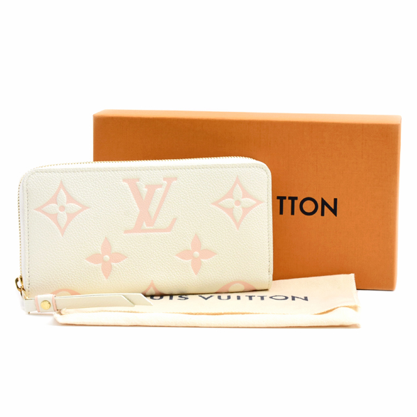 ルイヴィトン 財布 レディース モノグラムアンプラント ジッピーウォレット 長財布 ベージュ系 ピンク系 M81914 Louis Vuitton 未使用展示品