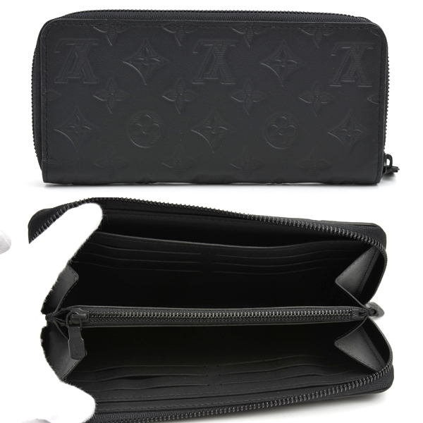 ルイヴィトン 財布 メンズ モノグラムシャドウ ジッピーウォレット ホリゾンタル ロングウォレット ブラック Louis Vuitton M80333 中古