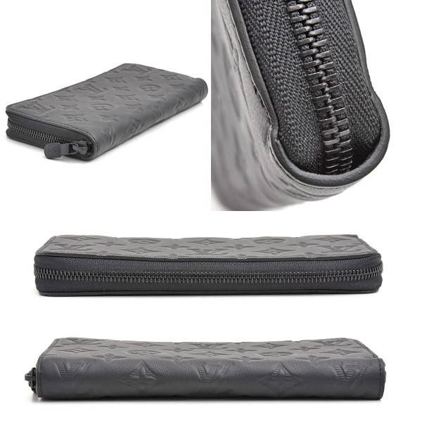 ルイヴィトン 財布 メンズ モノグラムシャドウ ジッピーウォレット ホリゾンタル ロングウォレット ブラック Louis Vuitton M80333 中古