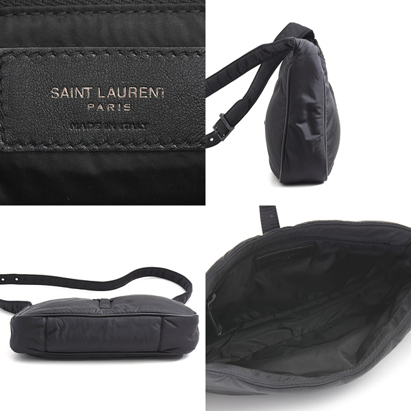 サンローラン バッグ レディース カサンドラ LE 5 A 7 ル・サンカセット ワンショルダーバッグ ナイロン ブラック SAINT LAURENT 733294 中古