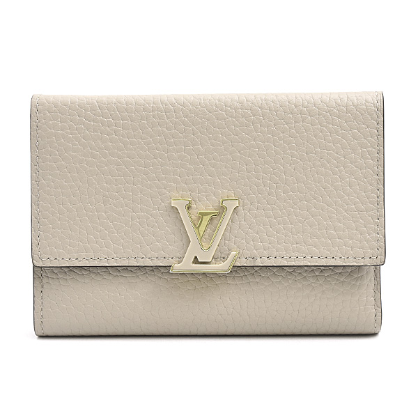 ルイヴィトン 財布 レディース ポルトフォイユ カプシーヌ コンパクト 三つ折り トリヨンレザー ガレ ベージュ Louis Vuitton M62159 中古
