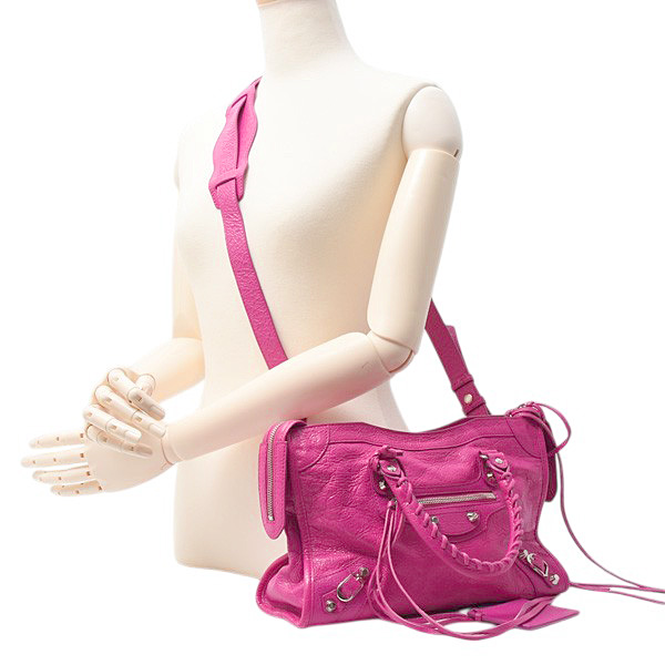 バレンシアガ バッグ レディース クラシックシティ 2WAYショルダーバッグ レザー ローズピンク 431621 中古