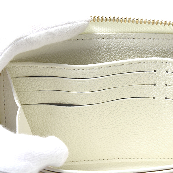 ルイヴィトン 財布 レディース モノグラムアンプラント ジッピーウォレット ミルキーホワイト ブルー Louis Vuitton M28131 未使用展示品