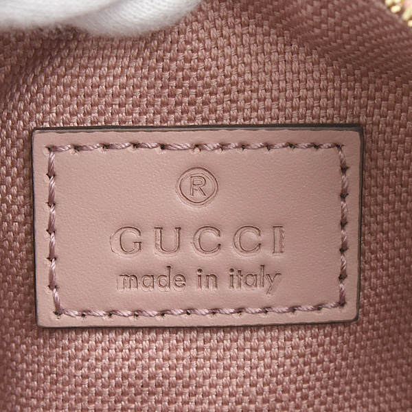 グッチ バッグ レディース GGスーパーミニ ボストンバッグ 2WAY カーフ ピンク GUCCI 790130 中古