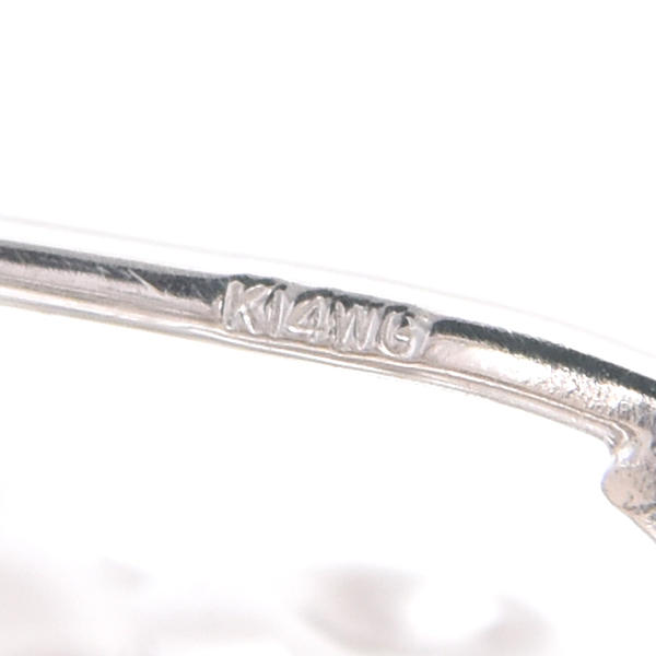 山本寛斎 ブローチ レディース ブーケ ブローチ パール×ダイヤ ブローチ 0.08ct kansai K18WG×K14WG 中古