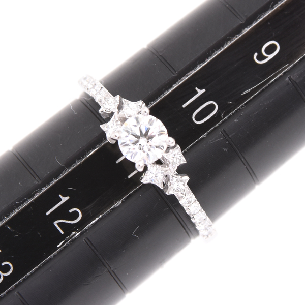アーカー 指輪 レディース セレスチャルラブ ダイヤ リング D0.27ct D0.15ct 11号弱 プラチナ AHKAH PT900 中古