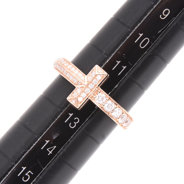 ティファニー 指輪 レディース Tワン ナロー ダイヤ リング 12号 D0.45ct ピンクゴールド TIFFANY 750PG 中古