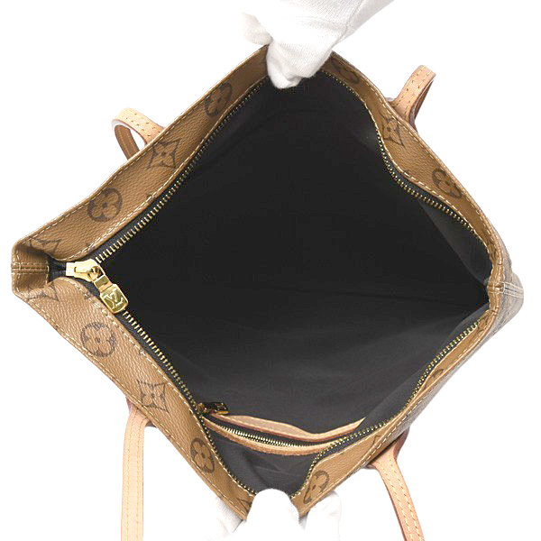 ルイヴィトン モノグラムリバース キャリーイット ビデオプリント トートバッグ ショルダーバッグ Louis Vuitton M45198 中古