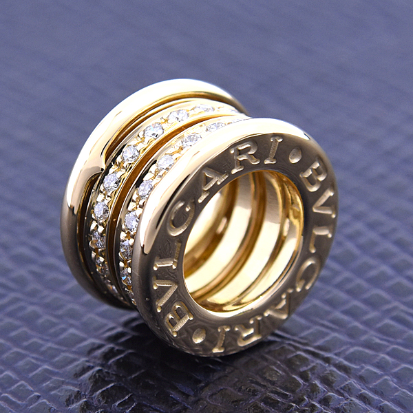 ブルガリ ペンダント メンズ レディース ビーゼロワン B-ZERO1 ダイヤモンド イエローゴールド BVLGARI 750YG 中古