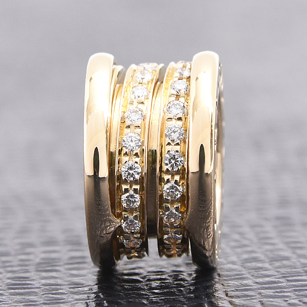 ブルガリ ペンダント メンズ レディース ビーゼロワン B-ZERO1 ダイヤモンド イエローゴールド BVLGARI 750YG 中古