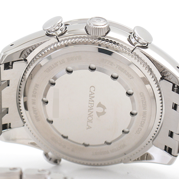シチズン 時計 メンズ カンパノラ グランドコンプリケーション 電池式 腕時計 シルバー文字盤 CITIZEN AH4080-52A 中古
