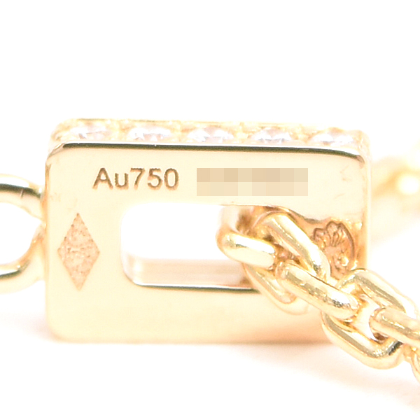 ルイヴィトン ネックレス ユニセックス パンダンティフLV GM ダイヤ ネックレス イエローゴールド Louis Vuitton Q93849 750YG 中古