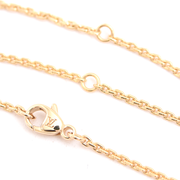 ルイヴィトン ネックレス ユニセックス パンダンティフLV GM ダイヤ ネックレス イエローゴールド Louis Vuitton Q93849 750YG 中古