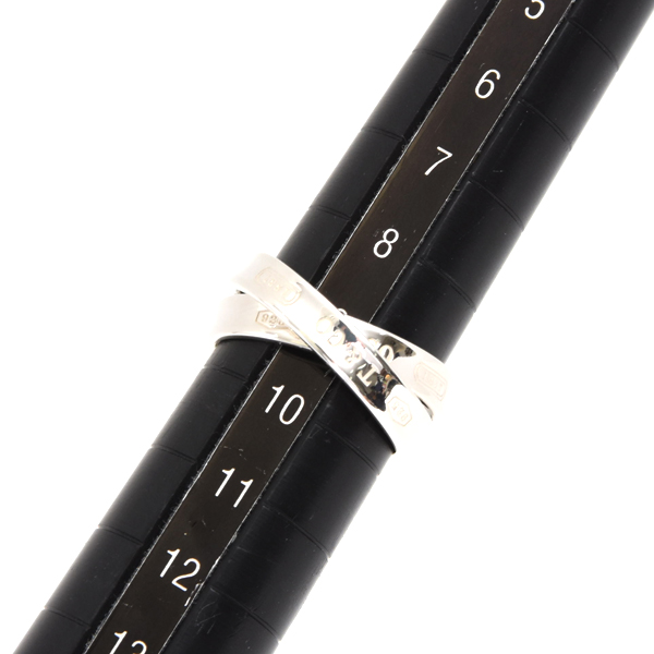 ティファニー 指輪 レディース 1837 インターロッキング ダブルサークル リング 9号 シルバー TIFFANY SV925 中古