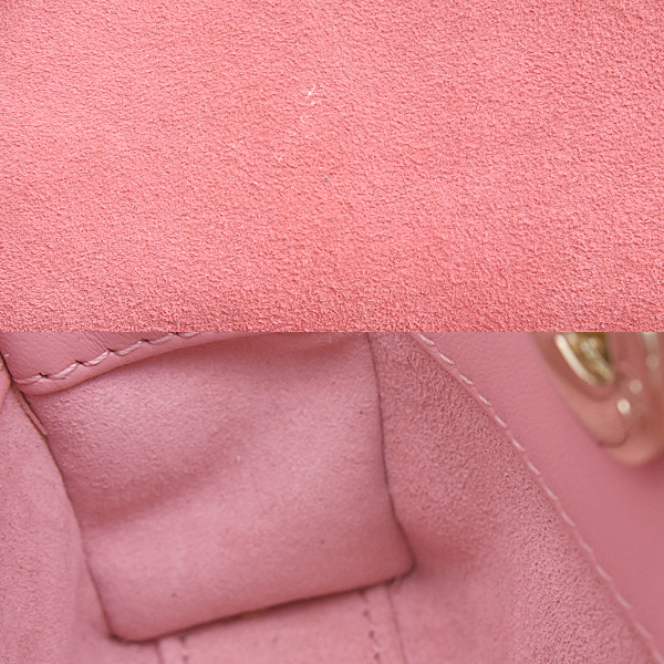 クリスチャンディオール バッグ レディース Lady D-Joy マイクロバッグ　カナージュ ミニバッグ ピンク ラムスキン Christian Dior 中古
