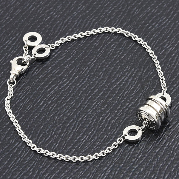ブルガリ ブレスレット レディース ビーゼロワン エレメント ブレス B-ZERO1 ホワイトゴールド BVLGARI 750WG 中古