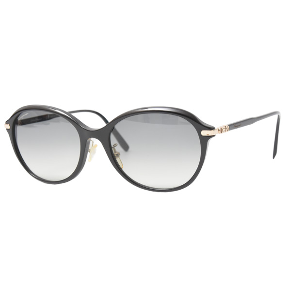 フェラガモ サングラス レディース サルヴァトーレフェラガモ ブルーグレーグラデーション プラスチック ブラック Ferragamo SF1002SA 001 中古