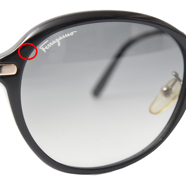 フェラガモ サングラス レディース サルヴァトーレフェラガモ ブルーグレーグラデーション プラスチック ブラック Ferragamo SF1002SA 001 中古