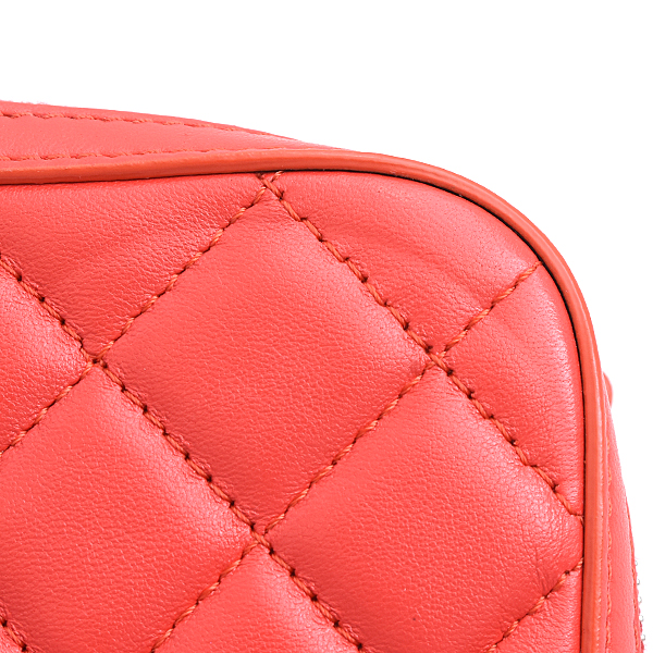 シャネル バッグ レディース マトラッセ ハーフココ チェーン ショルダーバッグ ラムスキン レッド CHANEL 中古