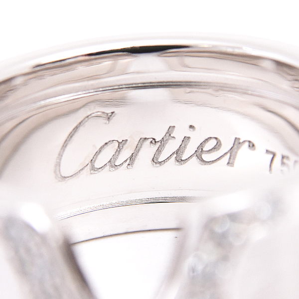 カルティエ レディース 指輪 C2 ダイヤ リング 52号 実寸13号 ホワイトゴールド 750WG Cartier 中古