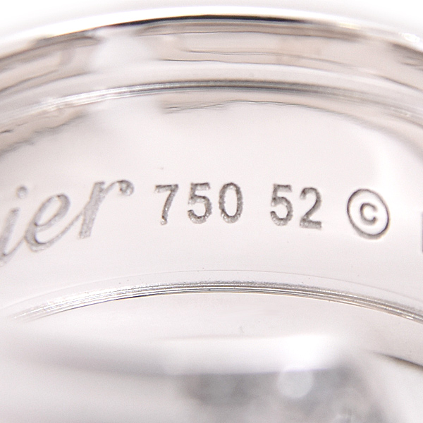 カルティエ レディース 指輪 C2 ダイヤ リング 52号 実寸13号 ホワイトゴールド 750WG Cartier 中古