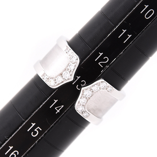 カルティエ レディース 指輪 C2 ダイヤ リング 52号 実寸13号 ホワイトゴールド 750WG Cartier 中古