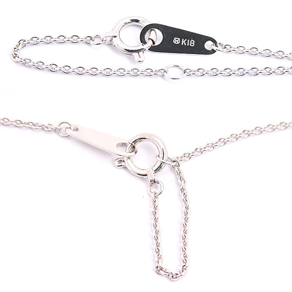 ミキモト ペンダント レディース クローバーモチーフ 1Pパール 4.7mm珠 6Pダイヤモンド ネックレス ホワイトゴールド MIKIMOTO K18WG 中古