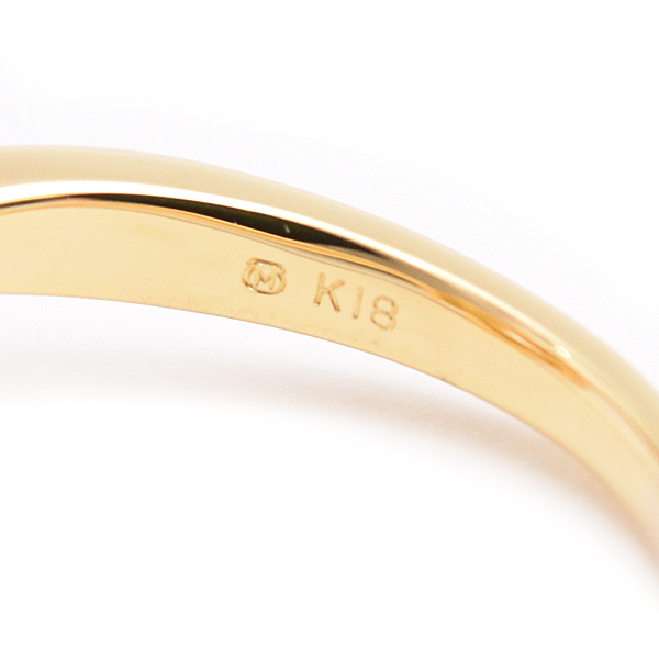 ミキモト 指輪 レディース パール ダイヤ デザイン リング 13.5号 6.2mm珠 イエローゴールド MIKIMOTO K18 中古