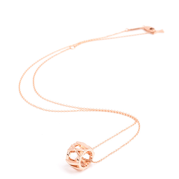 ティファニー ネックレス レディース アトラス X オープン ペンダント ピンクゴールド TIFFANY 750PG 中古