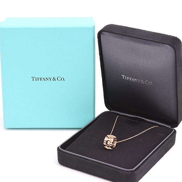 ティファニー ネックレス レディース アトラス X オープン ペンダント ピンクゴールド TIFFANY 750PG 中古